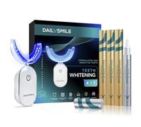DailySmile Teeth Whitening Kit with Teeth Whitening Trays LED Light, 10 Min Non-Sensitive Waterproof Teeth Whitener, Proven Results Teeth Whitening Sensitive Teeth Solution, Help Remove 20 Year Stain