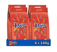 Daim - 4 sachets de Bonbons au Chocolat au Lait, Caramel et Amandes - (4x140g)