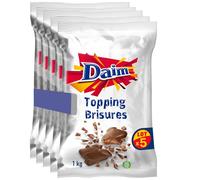 DAIM - Brisures au Chocolat au Lait et Éclats de Caramel - Idéal pour Desserts et Pâtisseries - Format Familial - 5 Sachets de 1 kg