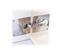 Daimann Kit de 16 plaques de réparation pour charnières mobiles avec 64 vis - Supports en acier inoxydable renforcés pour portes d'armoire, cuisine et portes - Solution pour bois endommagé et trous