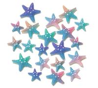 Daimay Lot de 20 décorations de plage nautiques en résine arc-en-ciel pour boucles d'oreilles, bracelets, loisirs créatifs, mini paysage, décoration d'aquarium, terrariums, jardins miniatures