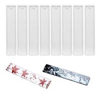 Daimay Lot de 8 marque-pages rectangulaires en silicone Forme de moisissure Moule en silicone Pendentif en forme de moulage DIY Artisanat Résine époxy Silicone Forme transparente