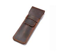 Daimay Porte-stylo en cuir Pochette pour stylos multi-fontaine Cuir de cheval fou Housse de protection pour stylo - marron