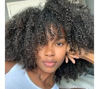 DaiMer Brésilien Afro Kinky Bouclés Vierge Cheveux Unique Bundle 4B 4C Mongol Afro Kinky En Vrac Cheveux Humains Armure Double Trame pour Femmes Noires Couleur Naturelle 8 pouces