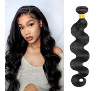 DaiMer Extensions de cheveux humains brésiliens ondulés - 50,8 cm - Qualité 12A - 100 g - Couleur naturelle - Pour femme noire