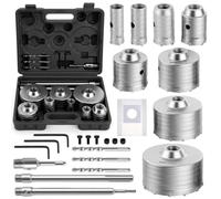 DAIMIT Kit de Trépan à Béton 32 Pièces avec 3 Mèches et Mandrin SDS Plus & Max, Ensemble de Trépans pour Perçage de Murs en Ciment, Briques et Pierre, Tailles du Kit 25 30 40 50 68 82 100 110 mm
