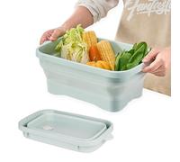 Daimix Casseroles à vaisselle pliables, capacité de 7,5 l, bac d'évier pliable pour laver la vaisselle, plateau de cuisine peu encombrant pour le camping, le lavage des légumes (vert)