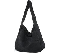 DAINAOTM Sac fourre-tout en toile décontracté pour femme et homme, grand sac à main, sac à bandoulière pour voyage, travail, 2-Noir, Large