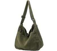 DAINAOTM Sac fourre-tout en toile décontracté pour femme et homme, grand sac à main, sac à bandoulière pour voyage, travail, 1 vert kaki., Large