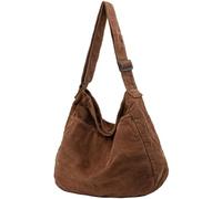 DAINAOTM Sac fourre-tout en toile décontracté pour femme et homme, grand sac à main, sac à bandoulière pour voyage, travail, 2-marron, Large