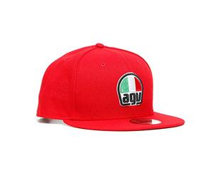 Dainese AGV 9Fifty Snapback Casquette visière Plate Rouge
