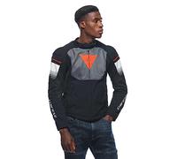 Dainese - Air Fast Tex Jacket, Veste De Moto D'Été, Tissu Quickdry, Protections Souples Aux Épaules Et Aux Coudes, Veste Moto Pour Hommes, Noir/Gris/Blanc, 54