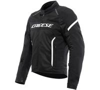 DAINESE - Air Frame 3 Tex Jacket, Veste de Moto d'été en Tissu avec Doublure Coupe-Vent, Homme, Black/Black/White, 56