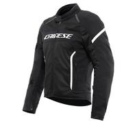 DAINESE - Air Frame 3 Tex Jacket, Veste de Moto d'été en Tissu avec Doublure Coupe-Vent, Noir/Blanc, 62