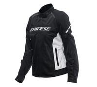 DAINESE - Air Frame 3 Tex Jacket Wmn, Veste de Moto d'été en Tissu avec Doublure Coupe-Vent, Femme, Black/White/White, 42