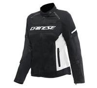 Dainese - Air Frame 3 Tex Jacket Wmn, Veste de Moto d'été en Tissu avec Doublure Coupe-Vent, Noir/Blanc, 46