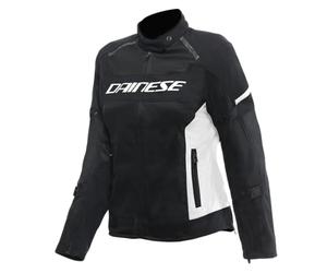 Dainese - Air Frame 3 Tex Jacket Wmn, Veste de Moto d'été en Tissu avec Doublure Coupe-Vent, Noir/Blanc, 48