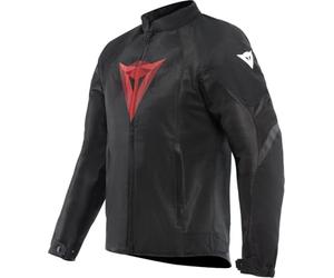 Dainese - Air Graphics Tex Jacket, Veste de Moto Été, Ventilée et Légère, avec Protections Douces sur les Epaules et les Coudes, Homme, Noir/Rouge Diamant, 62
