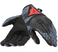 DAINESE - Air-Maze Unisex Gloves, Gants de Moto Eté, Tissu Maille, Protège Doigts, Ecran Tactile, pour Hommes et Femmes, Noir/Iron Gate, L