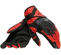 Dainese Air-Maze Unisex Gloves, Gants Moto Tissus, Pour Homme et Femme, Noir/Rouge, L