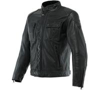 Dainese Atlas Veste en cuir de moto, noir, Taille 48