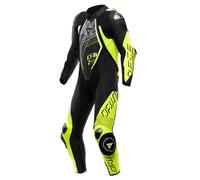 DAINESE Combinaisons Audax D-Zip 1PC Black / Yellow-Fluo / White 56