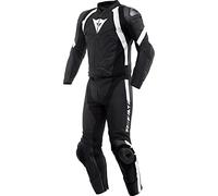 Dainese Combinaison moto 2 pièces Avro 4 cuir noir-blanc Taille 58 Homme