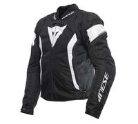 DAINESE - Avro 5 Tex Jacket, Veste de Moto en Tissu avec Protections d'Epaule, Homme, Noir/Blanc/Noir, 62
