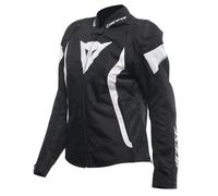 DAINESE - Avro 5 Tex Jacket Wmn, Veste de Moto en Tissu, avec Protections, Femme, Noir/Blanc/Noir, 40