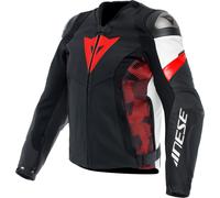 Blouson Pelle Homme Dainese AVRO 5 Black/Red-Lava/White