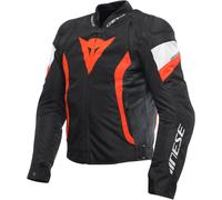 Dainese Avro 5 Veste textile de moto, noir-blanc-rouge, taille 52 pour homme