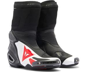 Dainese Axial 2 Air bottes de moto perforées, Noir/Blanc/Rouge, Taille 40