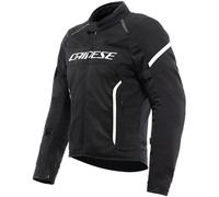 DAINESE - Air Frame 3 Tex Jacket, Veste de Moto d'été en Tissu avec Doublure Coupe-Vent, Homme, Black/Black/White, 58