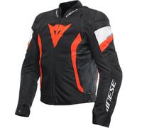 Dainese Avro 5, veste en textile 58 Noir/Rouge Néon/Blanc Noir/Rouge Néon/Blanc