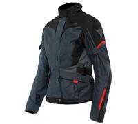 Dainese Tempest 3 D-Dry Veste textile de moto pour dames, noir-gris-rouge, taille 50 pour femmes