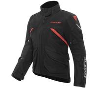 Dainese Tempest 4 D-Dry Veste textile moto pour dames, Noir/Noir/Rouge, Taille 44