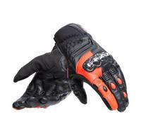DAINESE CARBON 4 - GANTS DE MOTO COURTS EN CUIR POUR HOMME ROUGE FLUO NOIR