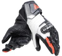 Dainese Carbon 4 Long Gants de moto pour dames, Noir/Blanc/Rouge, Taille S
