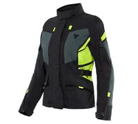 DAINESE CARVE MASTER 3 GORE-TEX VESTE MOTO IMPERMÉABLE FEMME NOIR ÉBÈNE JAUNE FL