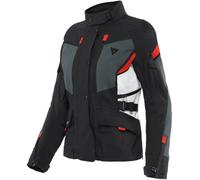 Dainese Carve Master 3 Gore-Tex Veste textile de moto dames, Noir/Gris/Rouge, Taille 38