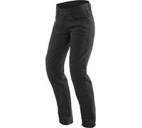 Dainese Casual Slim Pantalon textile de moto pour dames, noir, Taille 26