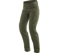 Dainese Casual Slim Pantalon textile de moto pour dames, Vert, Taille 26