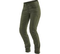 Dainese Classic Slim Pantalon textile de moto de dames, Vert, Taille 27