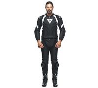 Dainese Combinaison en Cuir avec protecteurs Avro 4 Costume en Cuir 2 pièce Noir/Blanc 60, Hommes, Sportler, été, Blanche