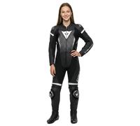 Dainese Fulminea Femmes Combinaison en cuir à 2 parties (IT42) Noir/Blanc 36