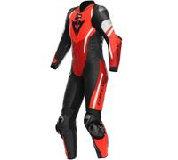 DAINESE Combinaisons Misano 3 Professional Estiva D-Air Lady Black / Red / Fluo-Red 50