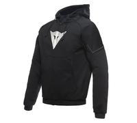 DAINESE - Daemon-X Safety Hoodie Full Zip, Sweat-Shirt De Moto En Tissu, Protections Des Épaules Et Des Coudes, Veste Moto Pour Hommes, Noir/Blanc, 50
