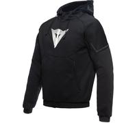 Dainese - Daemon-X Safety Hoodie Full Zip, Sweat-Shirt De Moto En Tissu, Protections Des Épaules Et Des Coudes, Veste Moto Pour Hommes, Noir/Blanc, 52