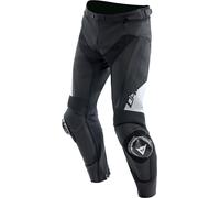 Dainese Delta 4, pantalon en cuir 52 Noir/Blanc Noir/Blanc