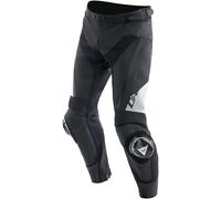 Dainese Delta 4, pantalon en cuir 56 Noir/Blanc Noir/Blanc